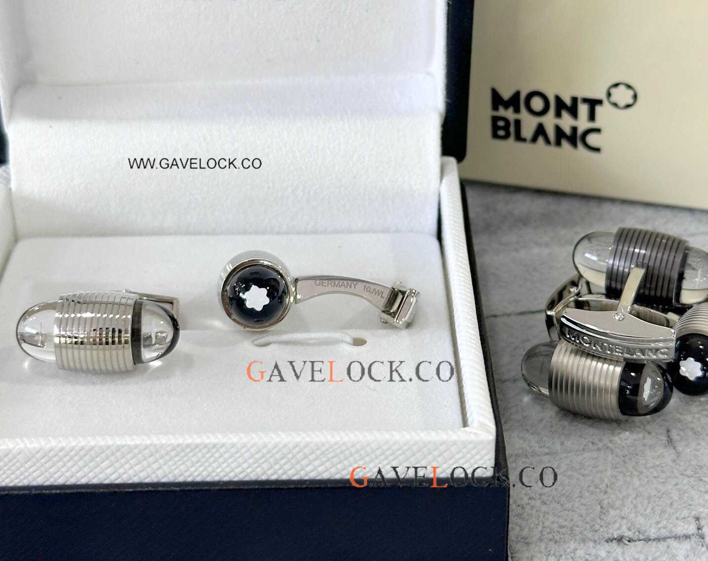 Clone Mont blanc Starwalker Steel Cufflinks w Floating Star